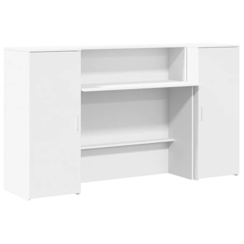 vidaXL Empfangstheke Weiß 180x50x103,5 cm...