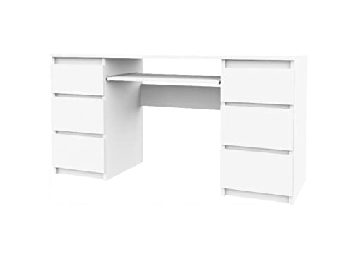 VBChome Schreibtisch 130 x 50 x 76,5 cm Weiß...