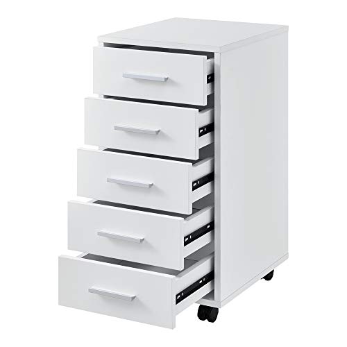 [en.casa] Rollcontainer mit 5 Schubladen...
