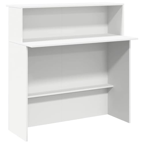 vidaXL Empfangstheke Weiß 100x50x103,5 cm...