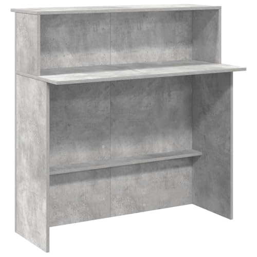 vidaXL Empfangstheke Betongrau 100x50x103,5...