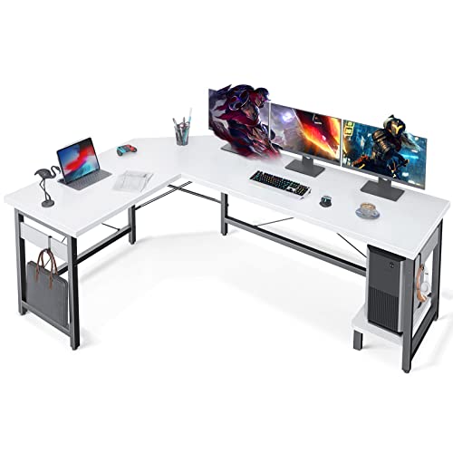 ODK Gaming Schreibtisch, Schreibtisch Weiß,...