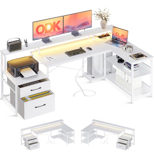 ODK Schreibtisch mit Schubladen, 172.5×100cm...