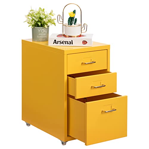 HollyHOME Mobiler Aktenschrank mit 3...