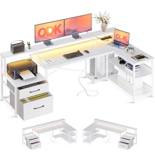 ODK Schreibtisch mit Schubladen, 189.3×100cm...
