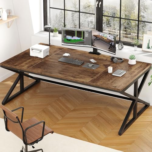 IBF Schreibtisch Holz Industrieller...