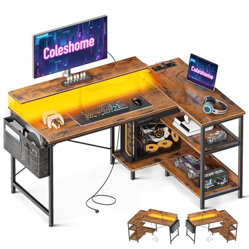 Coleshome Gaming Tisch L Form mit...