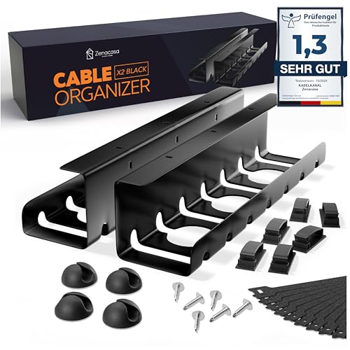 Kabelkanal Schreibtisch (2er-Set)-...