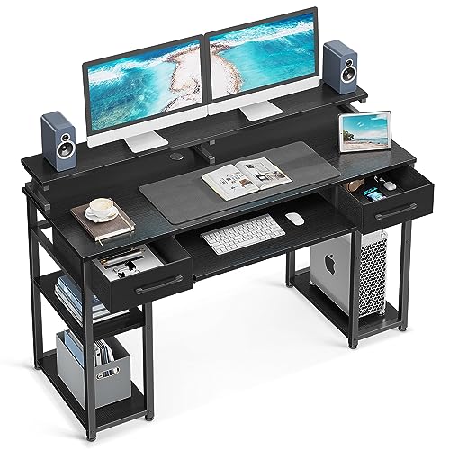 ODK Schreibtisch mit Schubladen, 120x48x90cm...