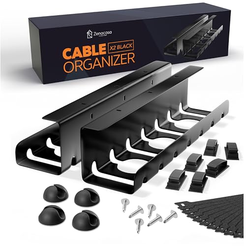 Kabelkanal Schreibtisch (2er-Set)-...