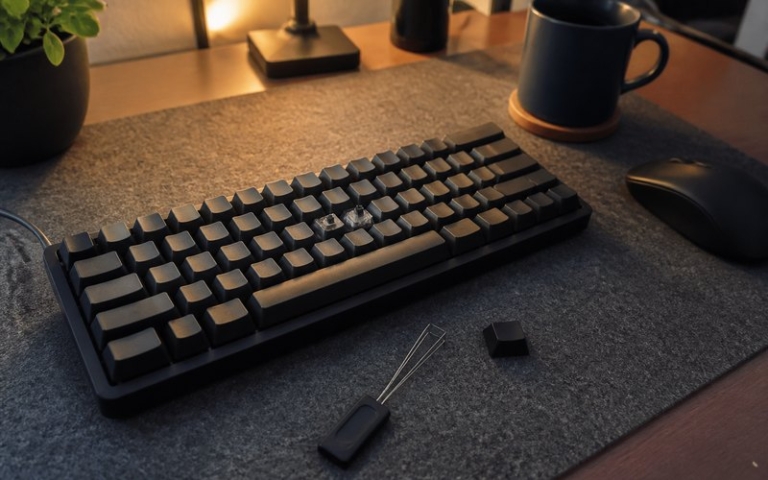 Mechanische Tastatur auf dem Schreibtisch